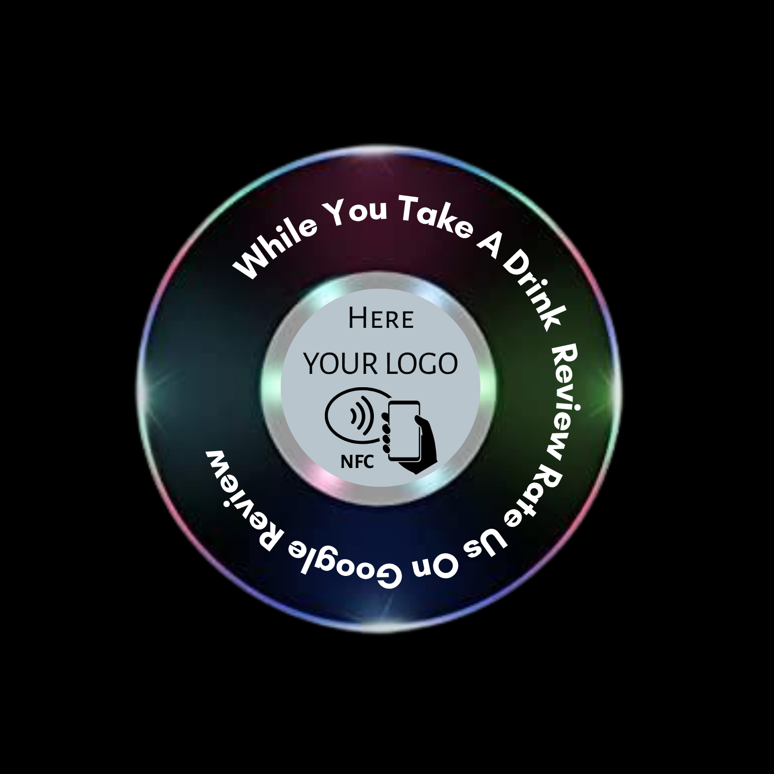 NFC Acrylique Coaster With LED